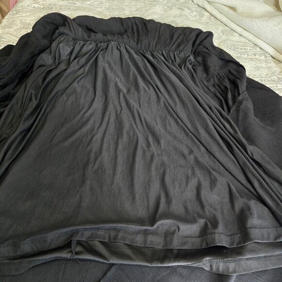 Blu Pepper V-Neck Spaghetti Strap Empire waist Maxi Dress Dark CottageCore Goth - Picture 8 of 13